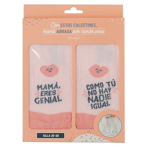 calcetines con mensaje dia de la madre