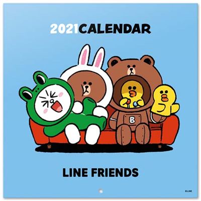 Erik Calendario De pared 2021 line friends 30x30 30