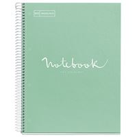 Miquelrius Cuaderno Notebook emotions 1 franja de color a4 80 hojas con rayado punteado dots papel 90 g 4 taladros cubierta