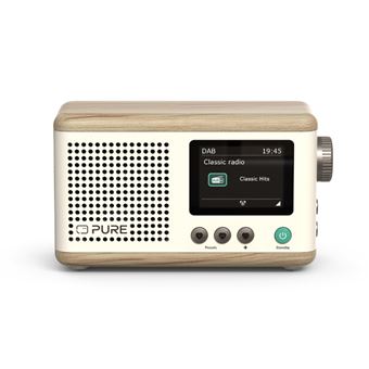 Radio digital portátil con Bluetooth Pure Classic Mini Cotton Blanco/roble - 1