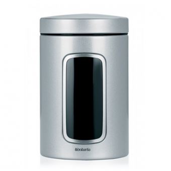 Tarro con ventana Brabantia 1,4 L Gris metalizado