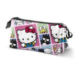 Estuche Portatodo Triple Sanrio Hello Kitty Panels Multicolor