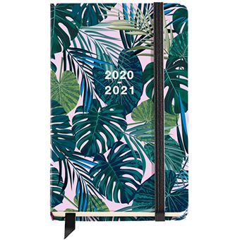 Agenda escolar 2020-2021 Miquelrius Tropical Activa d/p cierre goma verde