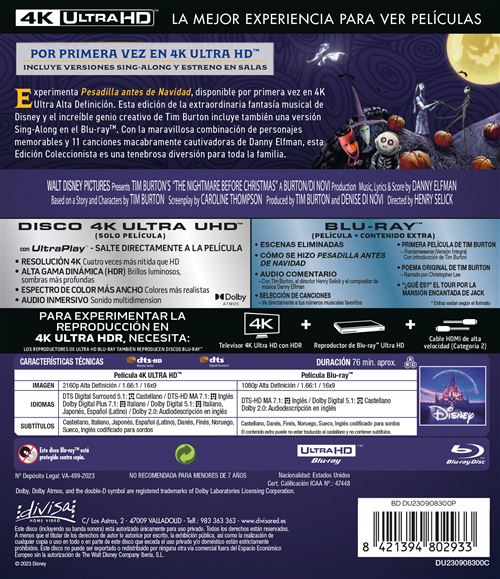 Pesadilla antes de navidad. Edición Coleccionista (Blu-Ray) · Disney · El  Corte Inglés