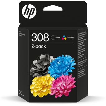 Pack 2 Cartuchos de tinta Negro-Color HP 308 6L6S6UE - 1