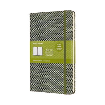 Cuaderno Moleskine Blend L rayas tejido jacquard verde