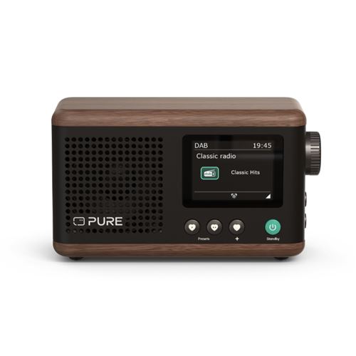 Radio Digital Portátil Con Bluetooth Pure Classic Mini Coffee Negro/nogal