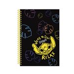 Cuaderno Coolpack Espiral A4 100 Hojas Cuadrícula Stitch Black Relax