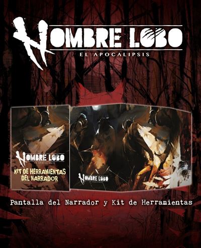Juego de mesa hombre lobo 5ª pantalla del narrador y kit de herramientas