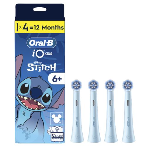 Pack 4 Cabezales De Recambio Para Cepillo Eléctrico Oral-b Io Kids 6+ Stitch