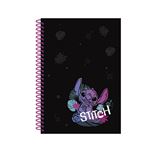 Cuaderno Coolpack Espiral A4 100 Hojas Cuadrícula Stitch Black Tropical