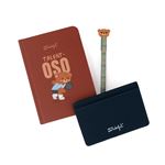 Mr Wonderful Kit De Libreta A6 + Tarjetero + Boli Borrable Bo-bo Oso Talent-oso