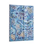 Libreta Sauce Azul Midi (125x180mm) lisa de 144 páginas cierre con solapa magnética Paperblanks azul