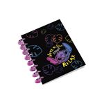 Cuaderno Coolpack Anillas B5 100 Hojas Cuadrícula Stitch Black Relax