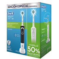 Pack 2 cepillos eléctricos Oral B Vitality Dúo Blanco/Negro