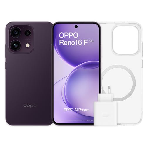 Bundle Oppo Reno 16 F 5g 6,57" 256gb Negro + Funda + Cargador Supervooc 45w