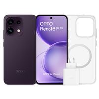 Bundle OPPO Reno 16 F 5G 6,57" 256GB Negro + Funda + Cargador Supervooc 45W