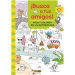 Busca A Tus Amigos En La Naturaleza Pega Y Colorea