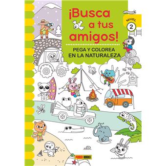 Busca A Tus Amigos En La Naturaleza Pega Y Colorea