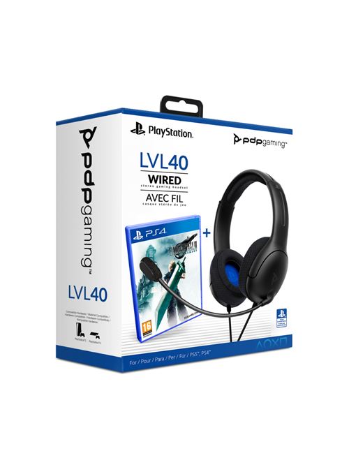 Headset Gaming Pdp Lvl40 Negro + Final Fantasy Vii Ps4