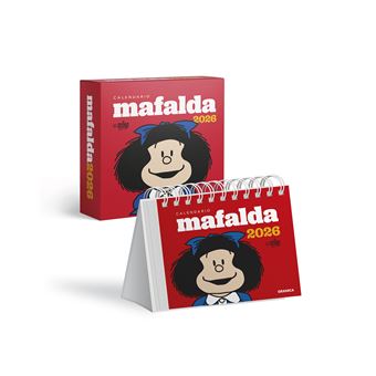 Calendario 2026 Mafalda escritorio rojo [CON CAJA] - 1