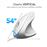 Ratón con cable Subblim Glide vertical Ergo Wired Blanco