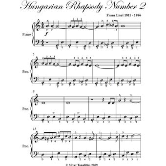 Hungarian Rhapsody Number 2 Easy Piano Sheet Music - 1