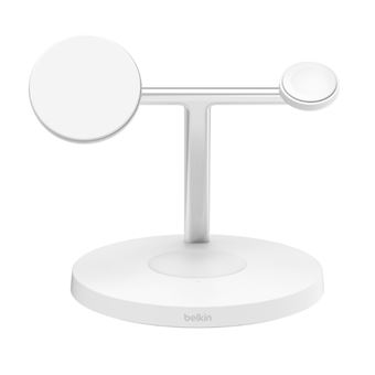Estación de carga inalámbrica 3en1 Belkin BoostCharge Pro 15W Blanco
