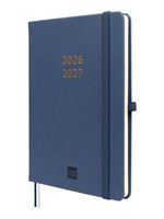 Agenda 18 Meses Finocam Minimal Jul 2026 Dic 2027 M5 140x190 Mm Semana Vista Horizontal Azul Internacional