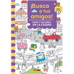 Busca A Tus Amigos En La Ciudad Pega Y Colorea