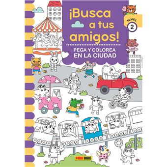 Busca A Tus Amigos En La Ciudad Pega Y Colorea