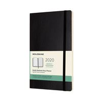 Agenda-cuaderno Moleskine semanal de 12 meses L tapa blanda negro