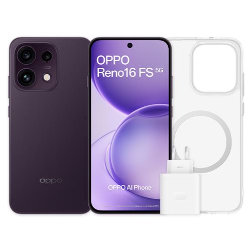 Bundle Oppo Reno 16 Fs 5g 6,57" 512gb Negro + Funda + Cargador Supervooc 45w