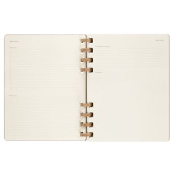 Agenda Mood 2021 De 13 X 8 Cm, Semanal, Intercambiable En Espiral, Con Cordón Atemporal Negro