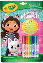 Libro De Actividades + 7 Rotuladores Crayola Casa De Muñecas De Gabby