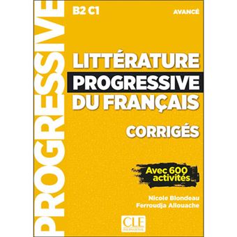 Littérature progressive du français 2ème édition: Corrigés avancé - Nouvelle couverture