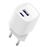 Cargador de red T'nB USB-C + USB-A GaN Power Delivery 30W Blanco