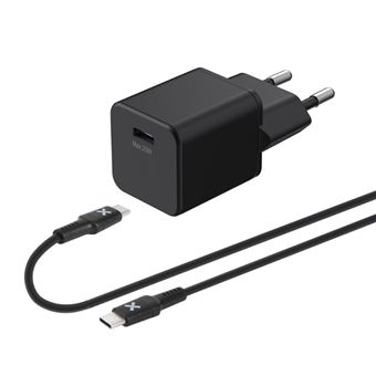 Cargador WeFix AC 20W + Cable USB-C 1m Negro