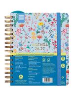 Agenda Curso Finocam Magistral Design Sep 2026 - Ago 2027 4º - 155x212 Mm Semana Vista Horizontal Flowers Español