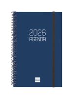 Agenda Finocam Espiral Basics Opaque Ene-dic 2026 E5 - 117x181 Mm Semana Vista Horizontal Azul Español