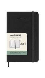 Agenda Moleskine 2026-2027 18 Meses Semanal Pocket Negra Tapa Dura