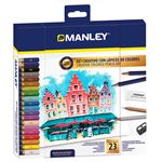Maneley Set Creativo Lápices De Colores 23 Piezas