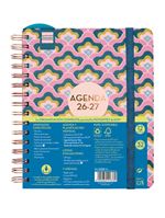 Agenda Curso Finocam Magistral Design Sep 2026 - Ago 2027 4º - 155x212 Mm Semana Vista Horizontal Lilac Español