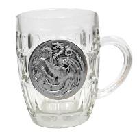 Jarra cristal escudo metálico Juego de Tronos - Targaryen