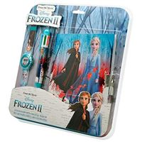 Set Frozen 2: Diario, Reloj Digital y bolígrafo 6 colores