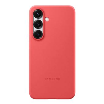 Funda de silicona Samsung Roja para Galaxy S25