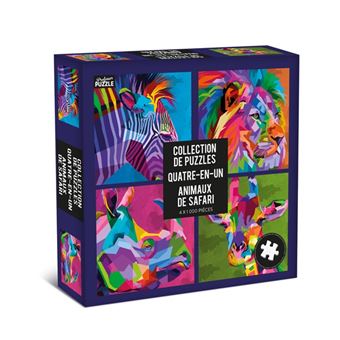 Puzzles de sabana 4 en 1 Nature et decouvertes - 1