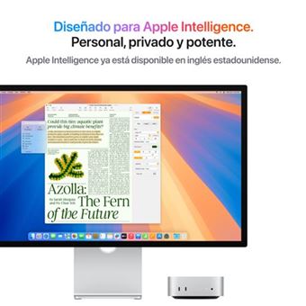 Apple Mac Mini M4 CPU 10, GPU 10, 24GB RAM, 1TB SSD, Plata - Mac