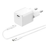 Cargador WeFix AC 20W + Cable USB-C 1m Blanco