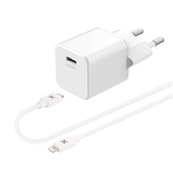 Cargador de pared WeFix AC 20W + Cable USB-C a Lightning 1m Blanco